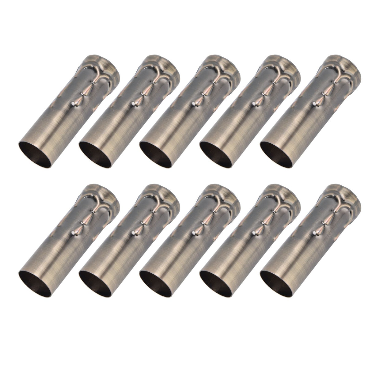 10Pcs E14 Metal Tube for Candle Lamp Holder Lamp Base Lighting Accessories 25x80mm Bronze