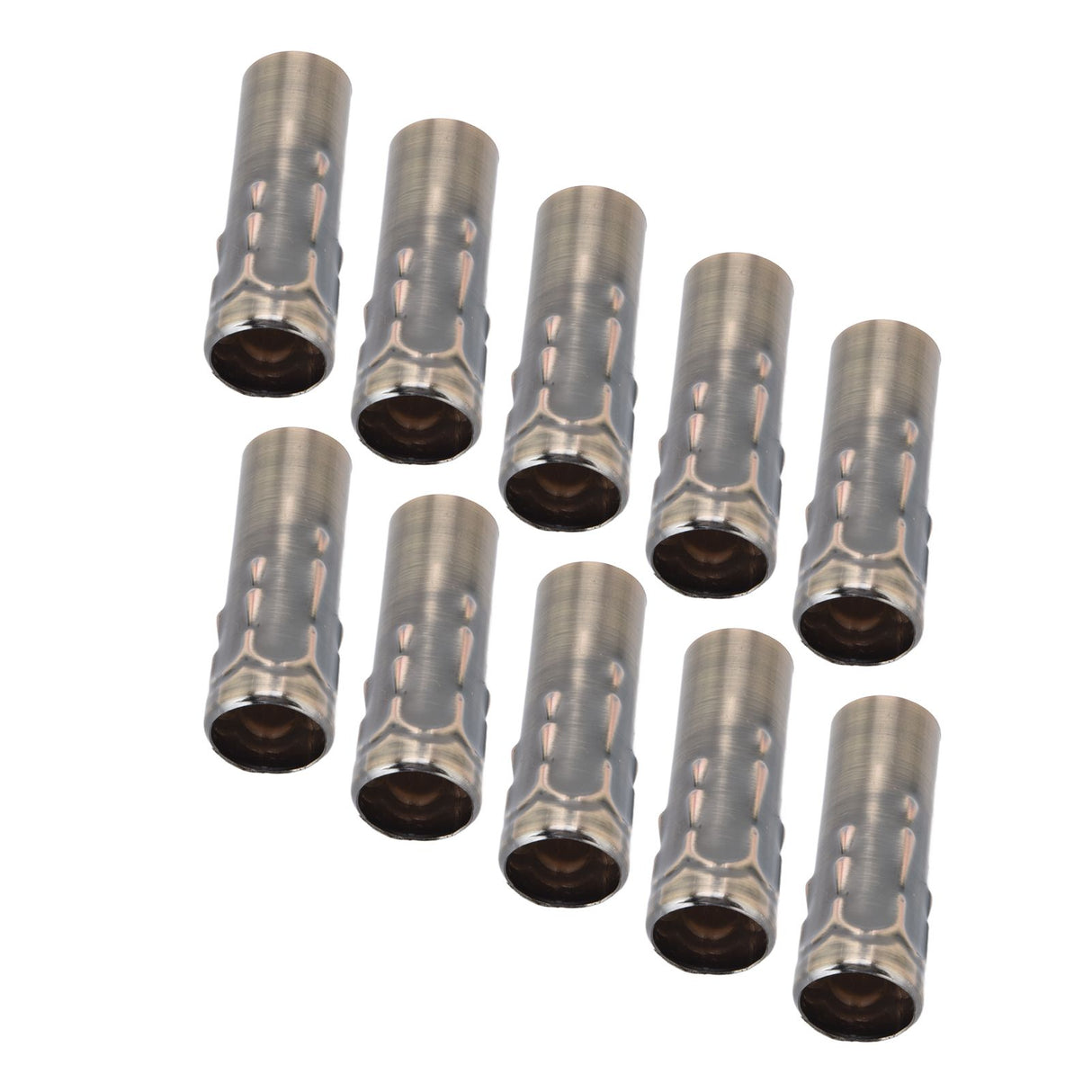 10Pcs E14 Metal Tube for Candle Lamp Holder Lamp Base Lighting Accessories 25x80mm Bronze