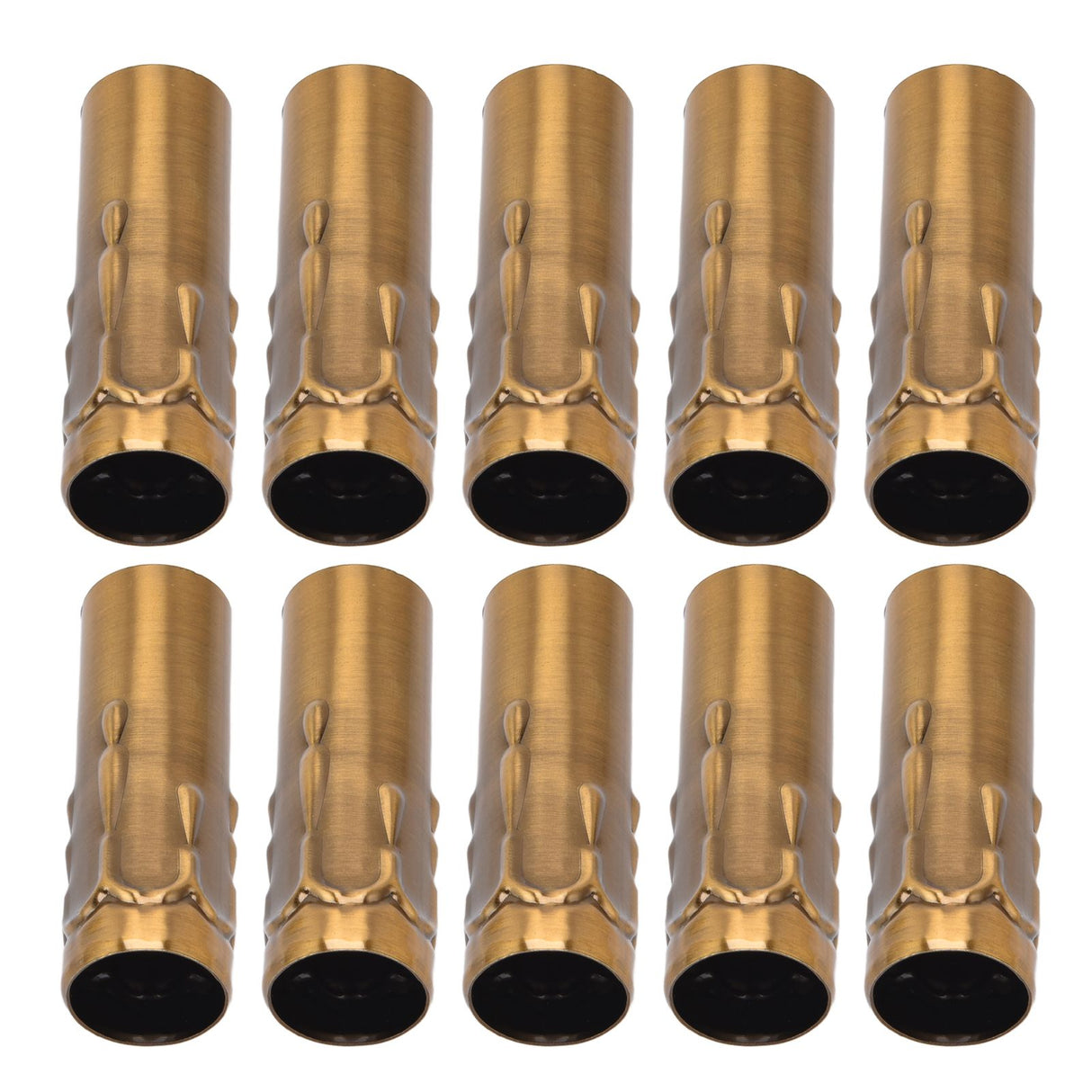 10Pcs E14 Metal Tube for Candle Lamp Holder Lamp Base Lighting Accessories 25x80mm Gold Bronze