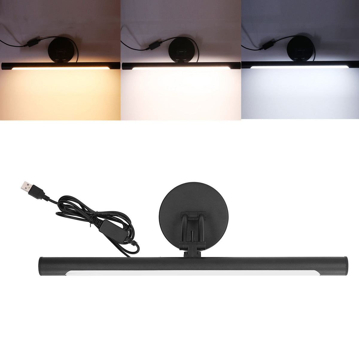 LED Light Bar Touch Switch Dimmable USB Power 3 Modes White Warm Natural Light Bright LED LED Light Stick for Mirror