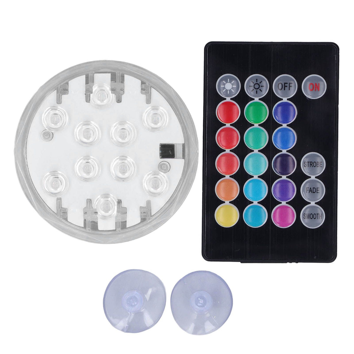 RGB Underwater Spot Light with Remote Control Submersible LED Light IP68 Waterproof for Aquarium Pond