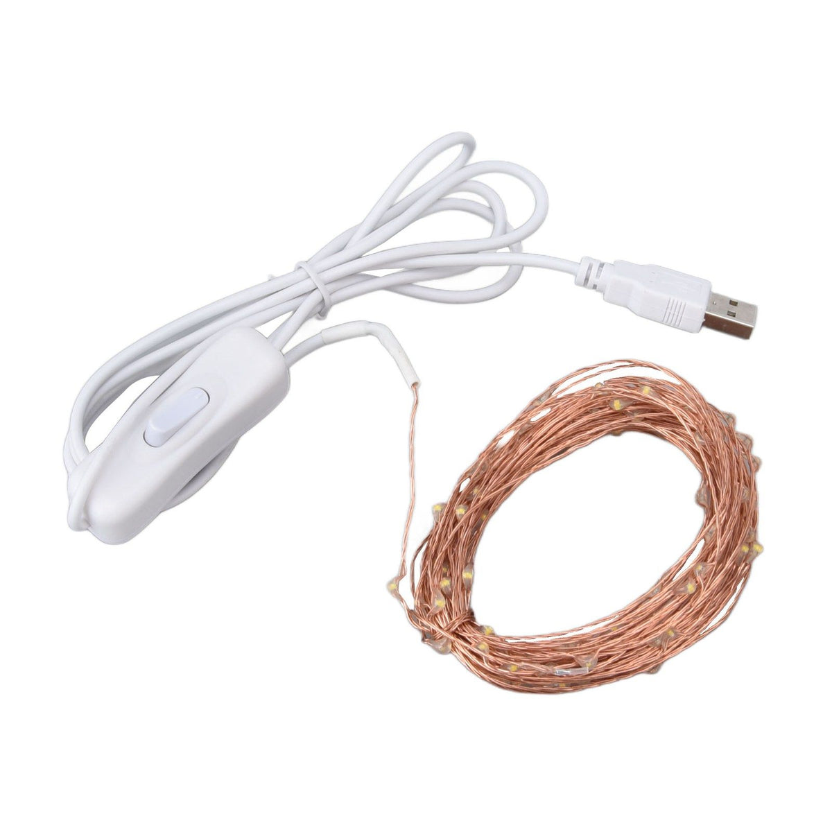 USB Copper Wire String Lights DIY 100 LEDs 10m/32.8ft Energy Saving Safe Warm Light LED Light String for Outdoor