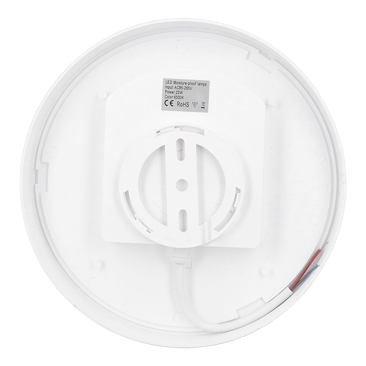 Round LED Ceiling Light Wide Irradiation Area 6500K 20W Waterproof Ceiling Light for Bedroom Living Room Toilet Bathroom