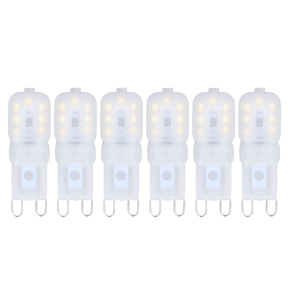 6Pcs G9 LED Light Bulbs Dimmable 3W Energy Saving 360 Degree Light Light Bulb for Ceiling Lamps and Pendant Lamps White Light 110-140V