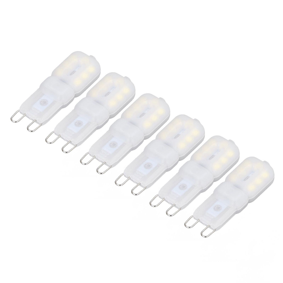 6Pcs G9 LED Light Bulbs Dimmable 3W Energy Saving 360 Degree Light Light Bulb for Ceiling Lamps and Pendant Lamps White Light 110-140V