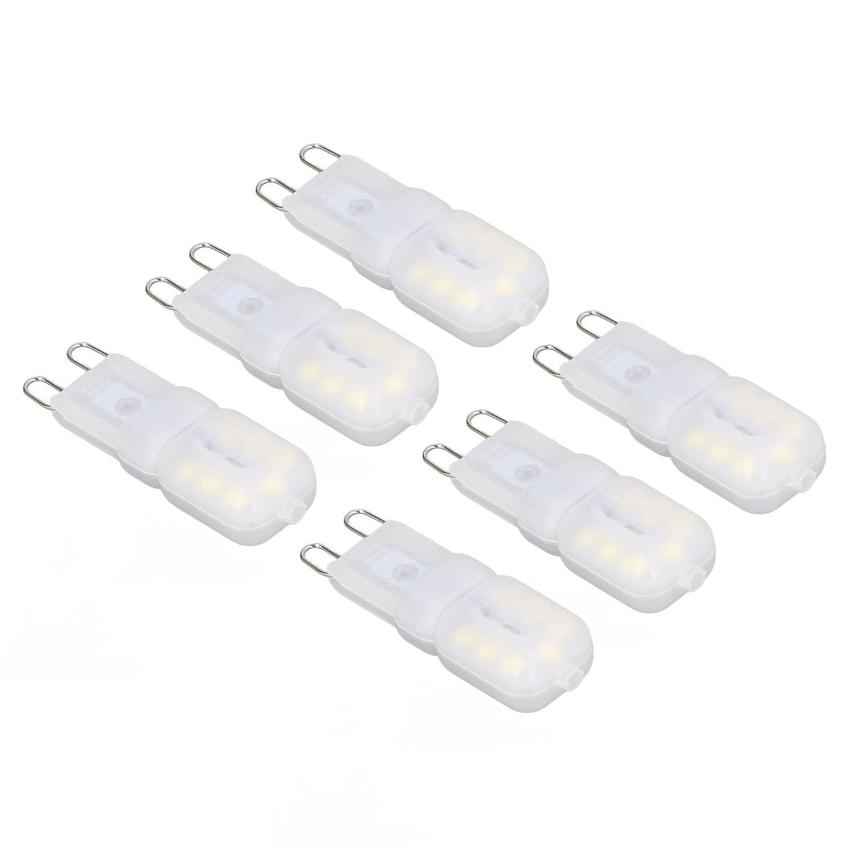 6Pcs G9 LED Light Bulbs Dimmable 3W Energy Saving 360 Degree Light Light Bulb for Ceiling Lamps and Pendant Lamps White Light 220-240V