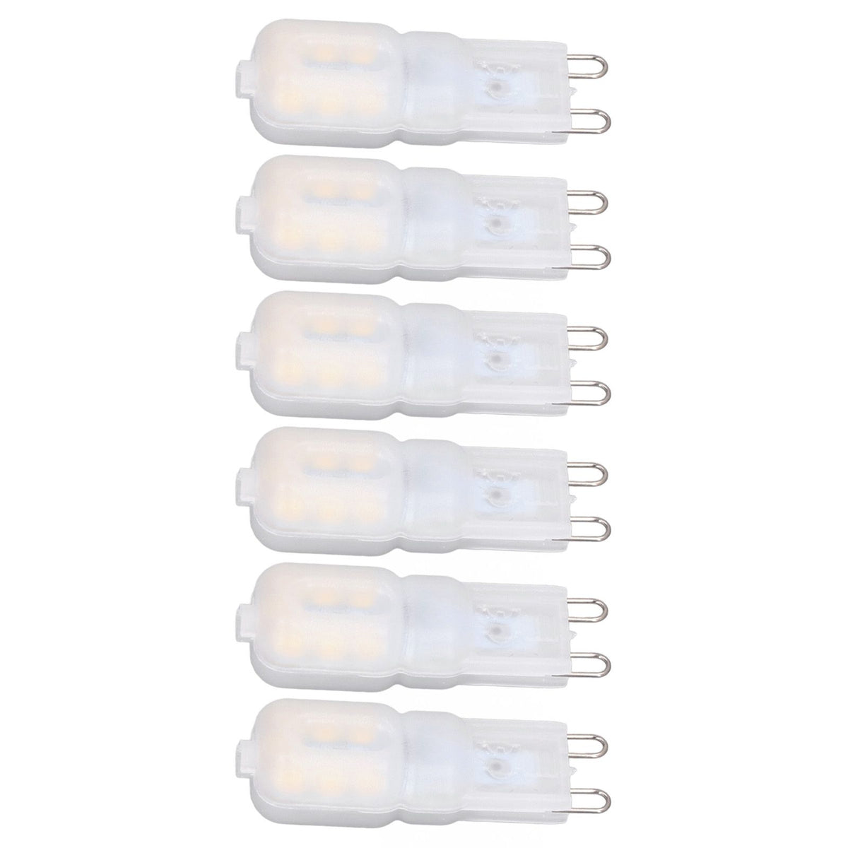 6Pcs G9 LED Light Bulbs Dimmable 3W Energy Saving 360 Degree Light Light Bulb for Ceiling Lamps and Pendant Lamps Natural White 220-240V
