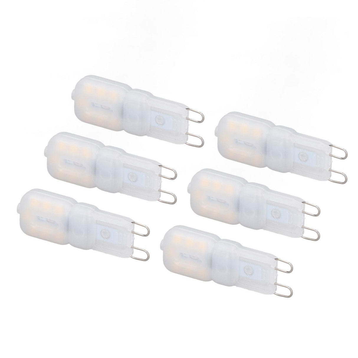 6Pcs G9 LED Light Bulbs Dimmable 3W Energy Saving 360 Degree Light Light Bulb for Ceiling Lamps and Pendant Lamps Warm White 220-240V