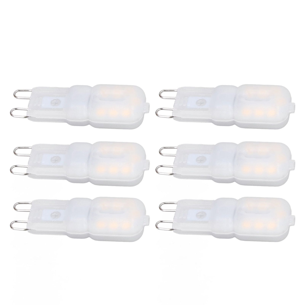6Pcs G9 LED Light Bulbs Dimmable 3W Energy Saving 360 Degree Light Light Bulb for Ceiling Lamps and Pendant Lamps Warm White 220-240V