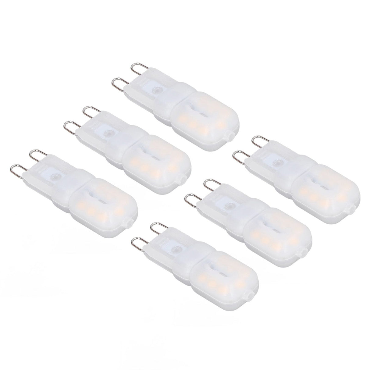 6Pcs G9 LED Light Bulbs Dimmable 3W Energy Saving 360 Degree Light Light Bulb for Ceiling Lamps and Pendant Lamps Warm White 220-240V