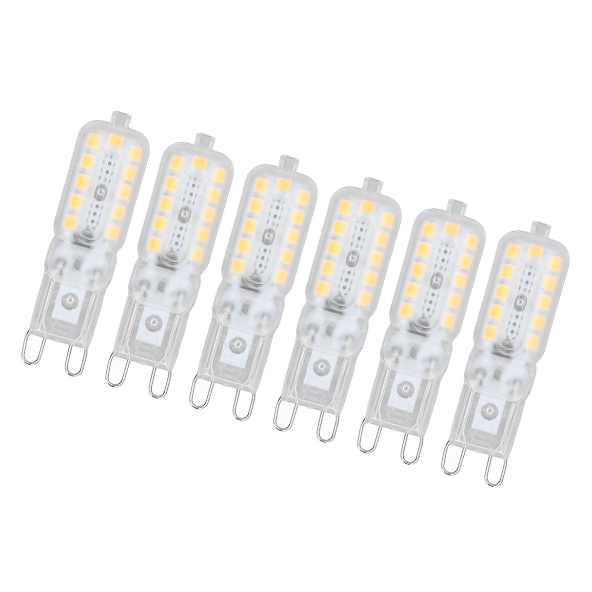 6pcs G9 LED Bulb 5W Transparent Cover 22LED Dimmable G9 Light Bulb for Ceiling Light Wall Light Table Light White Light 110-140V