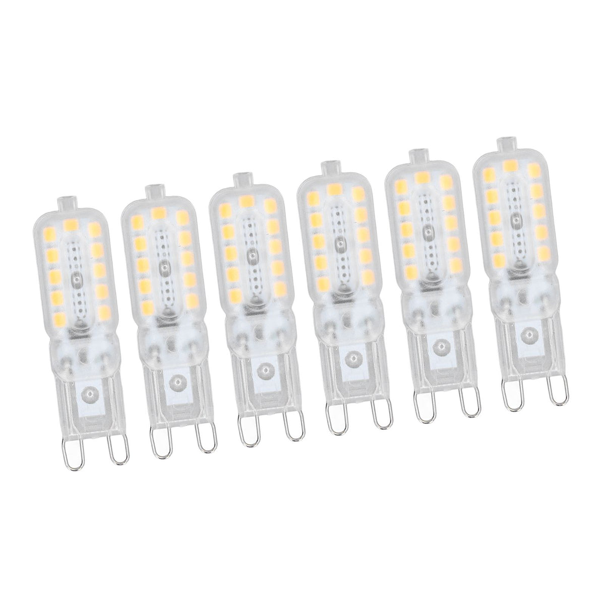 6pcs G9 LED Bulb 5W Transparent Cover 22LED Dimmable G9 Light Bulb for Ceiling Light Wall Light Table Light Natural White 220-240V