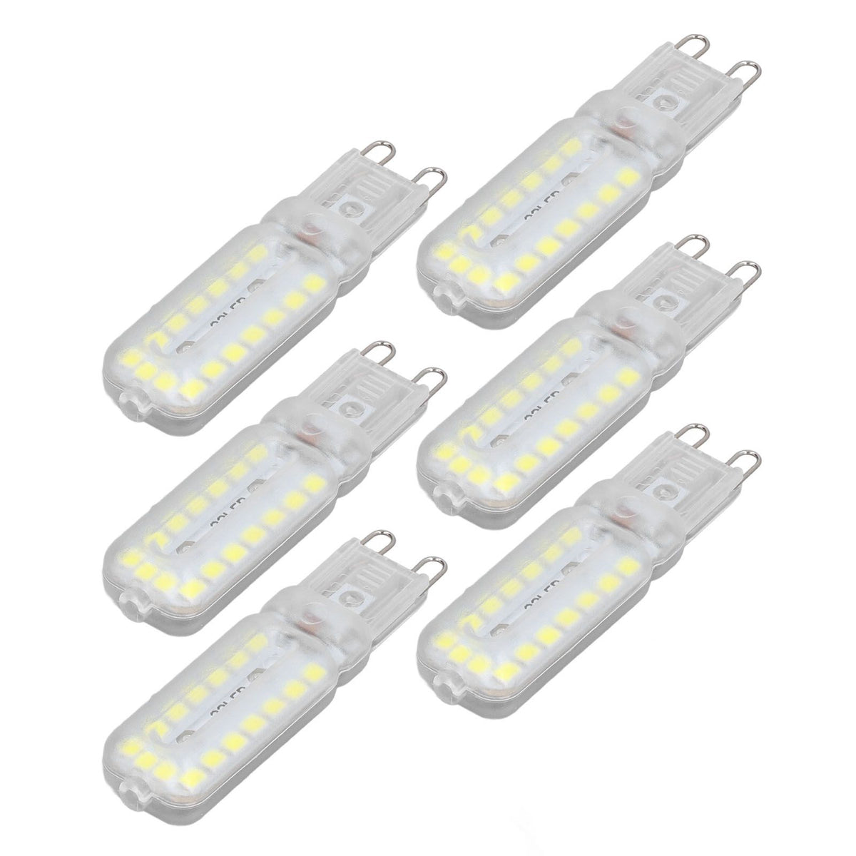 6pcs G9 LED Bulbs 7W Dimmable 360° Illumination Replacement Light Bulb for Wall Desk Cabinet Lamp White Light 220-240V