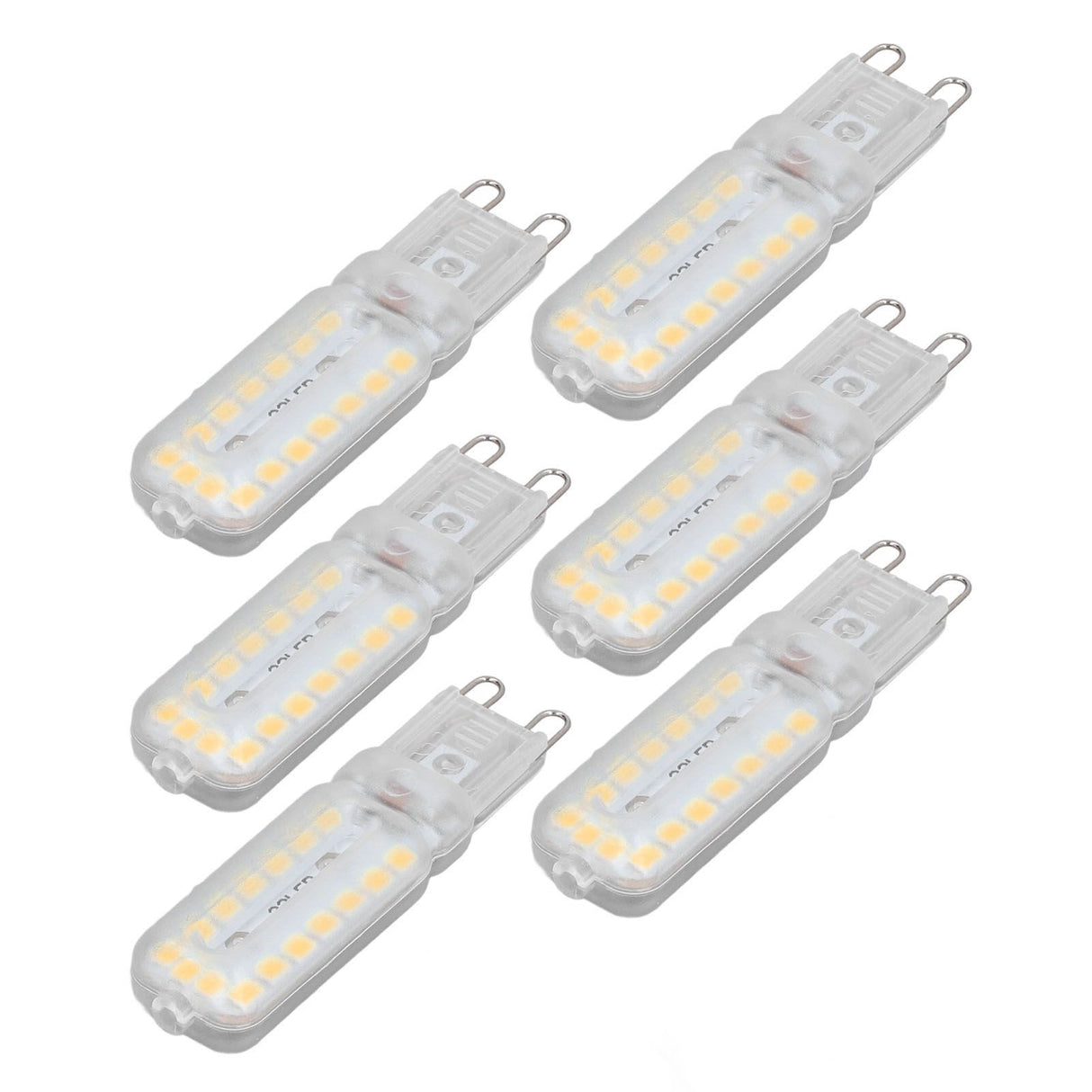 6pcs G9 LED Bulbs 7W Dimmable 360° Illumination Replacement Light Bulb for Wall Desk Cabinet Lamp Warm White 110-140V
