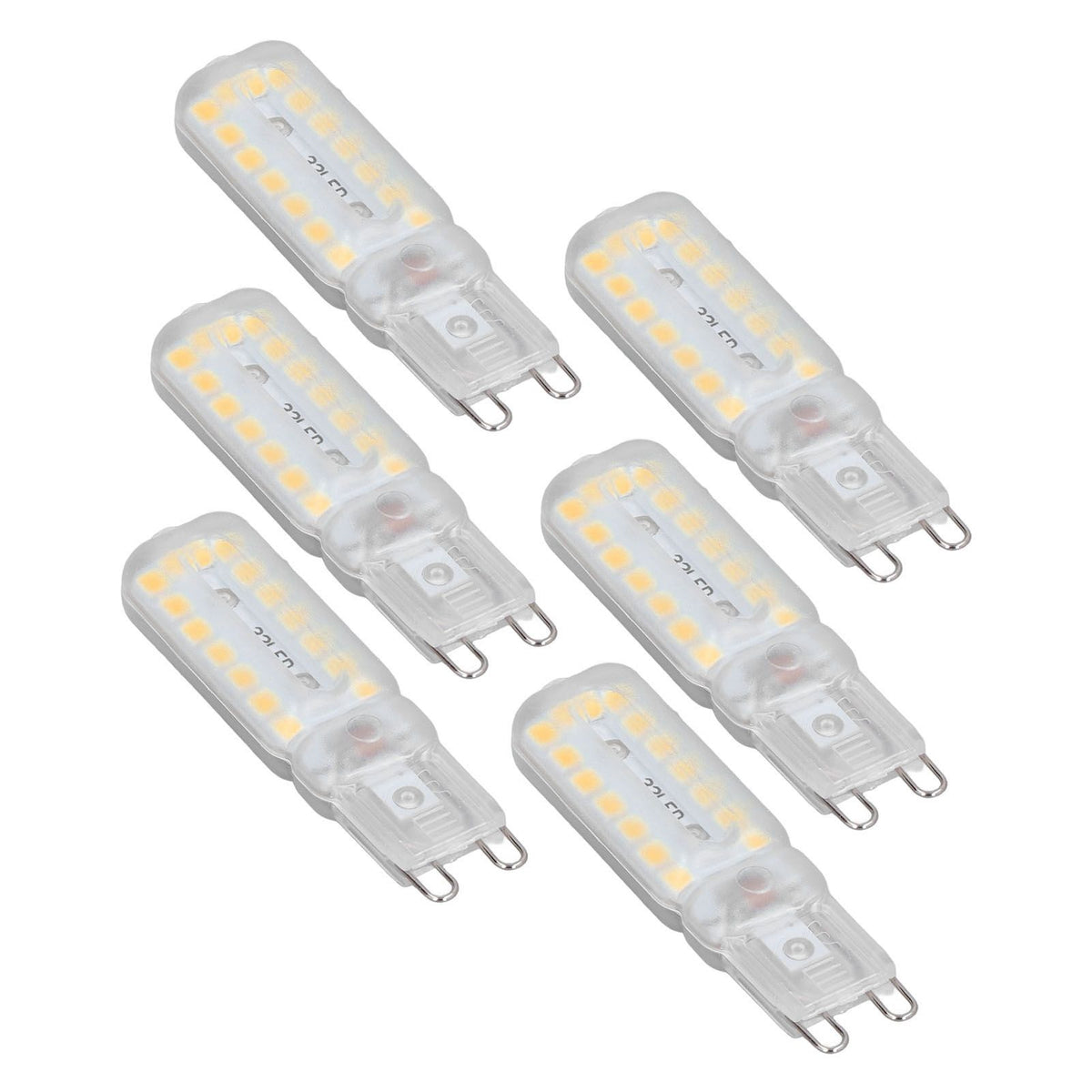 6pcs G9 LED Bulbs 7W Dimmable 360° Illumination Replacement Light Bulb for Wall Desk Cabinet Lamp Warm White 220-240V