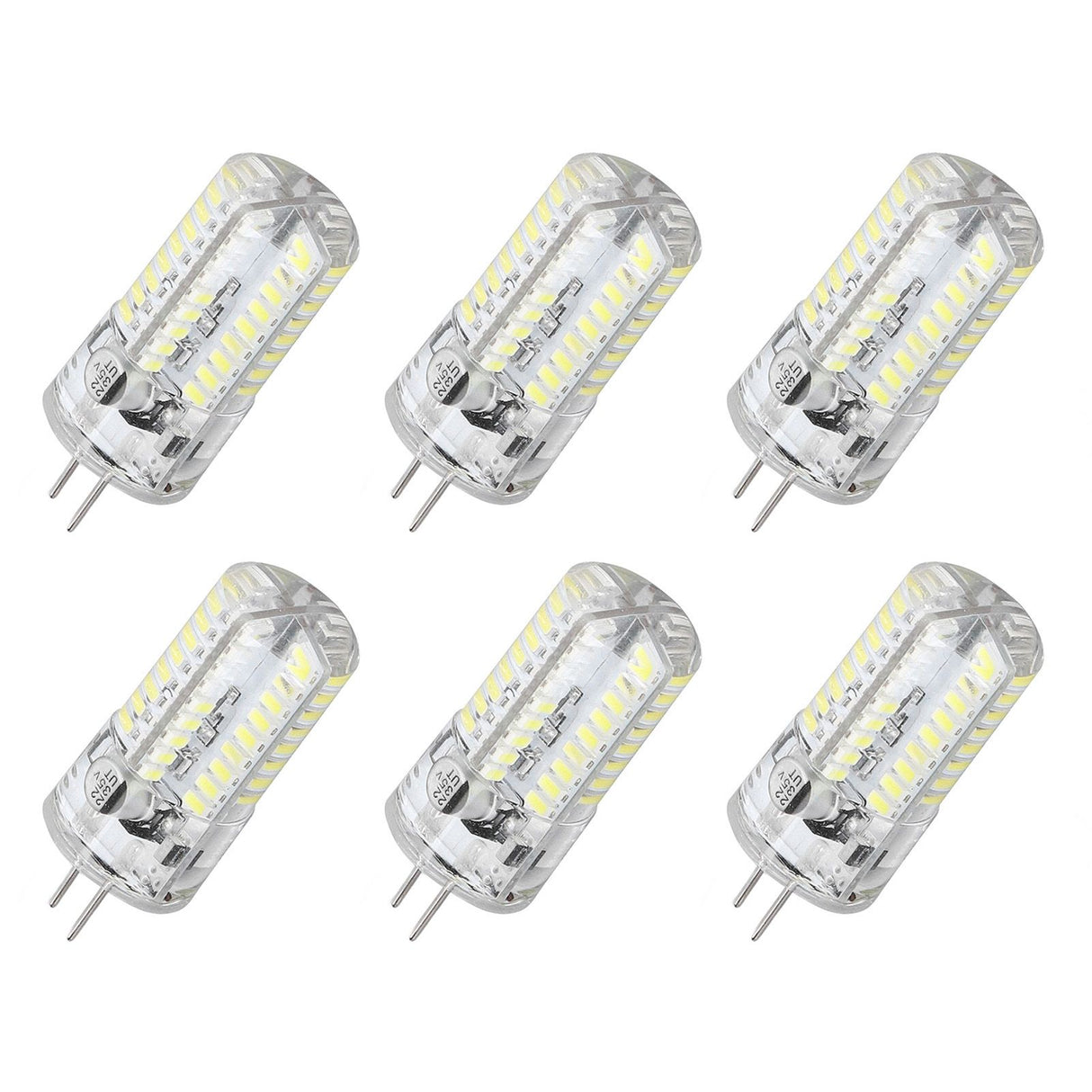 6 Pcs G4 LED Bulbs Bi Pin Base Light Bulbs 5W LED Corn Bulbs for Landscape Lighting Home Lighting Pure White 6000-6500K
