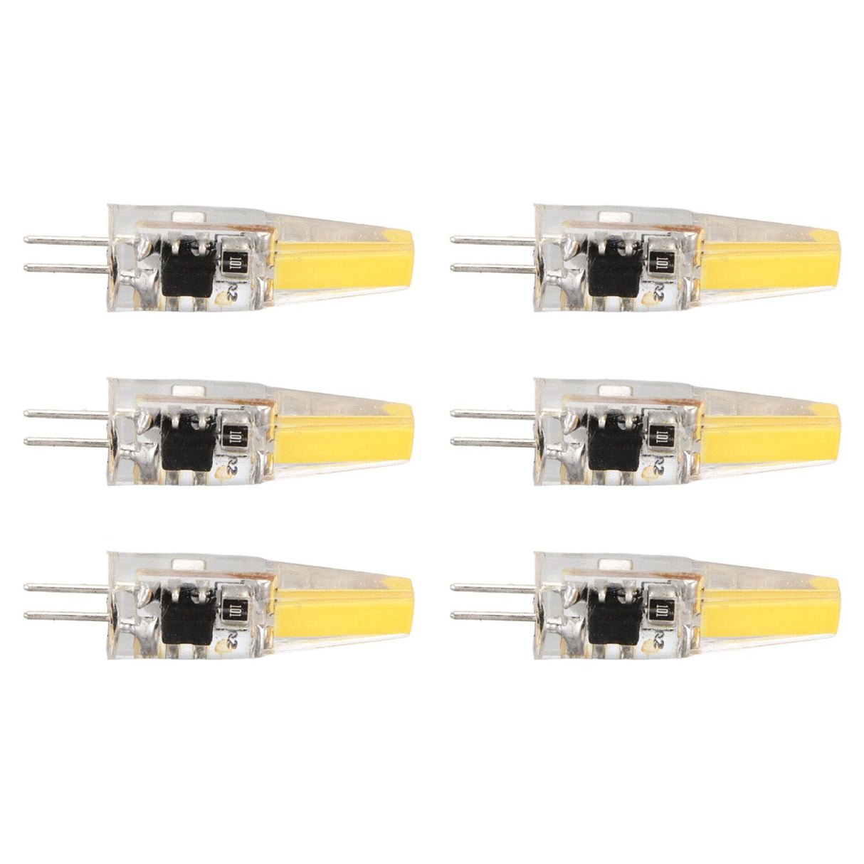 6 Pcs 6W 500LM G4 Bulb LED COB Silica Gel Energy Saving Lamp Bulb for Ceiling Lamp Wall Lamp Table Lamp 220V Warm White