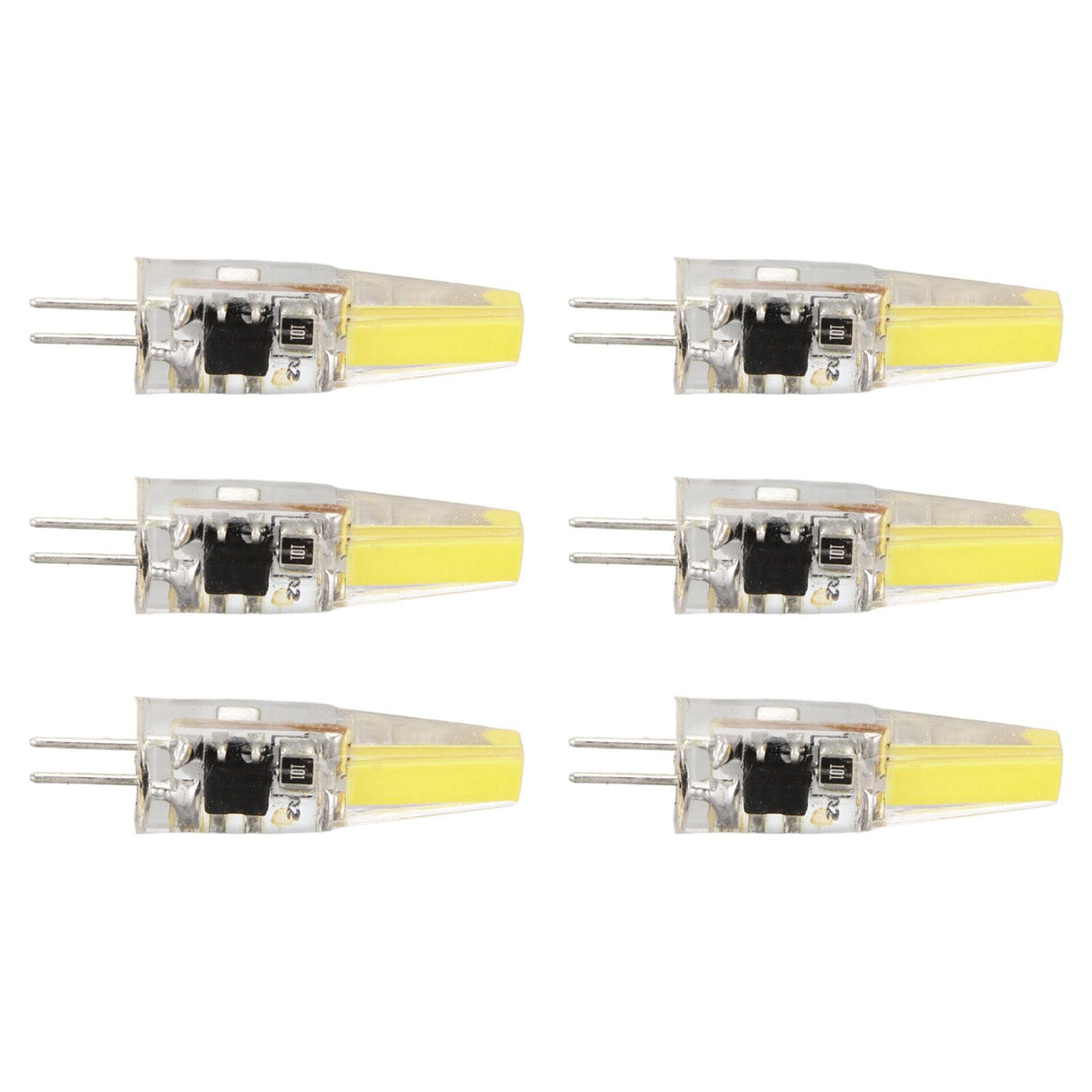 6 Pcs 6W 500LM G4 Bulb LED COB Silica Gel Energy Saving Lamp Bulb for Ceiling Lamp Wall Lamp Table Lamp 220V Cold White