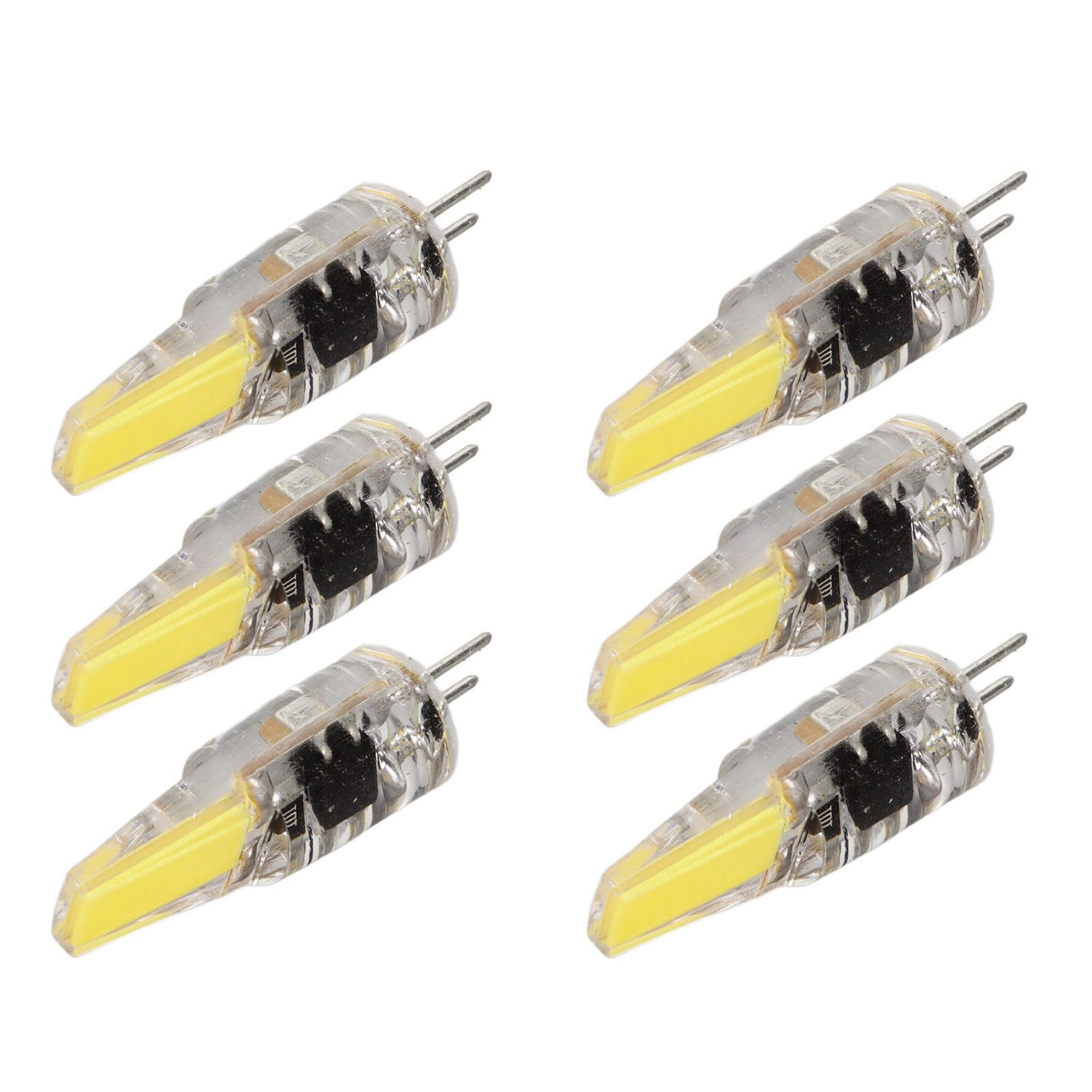 6 Pcs 6W 500LM G4 Bulb LED COB Silica Gel Energy Saving Lamp Bulb for Ceiling Lamp Wall Lamp Table Lamp 220V Cold White