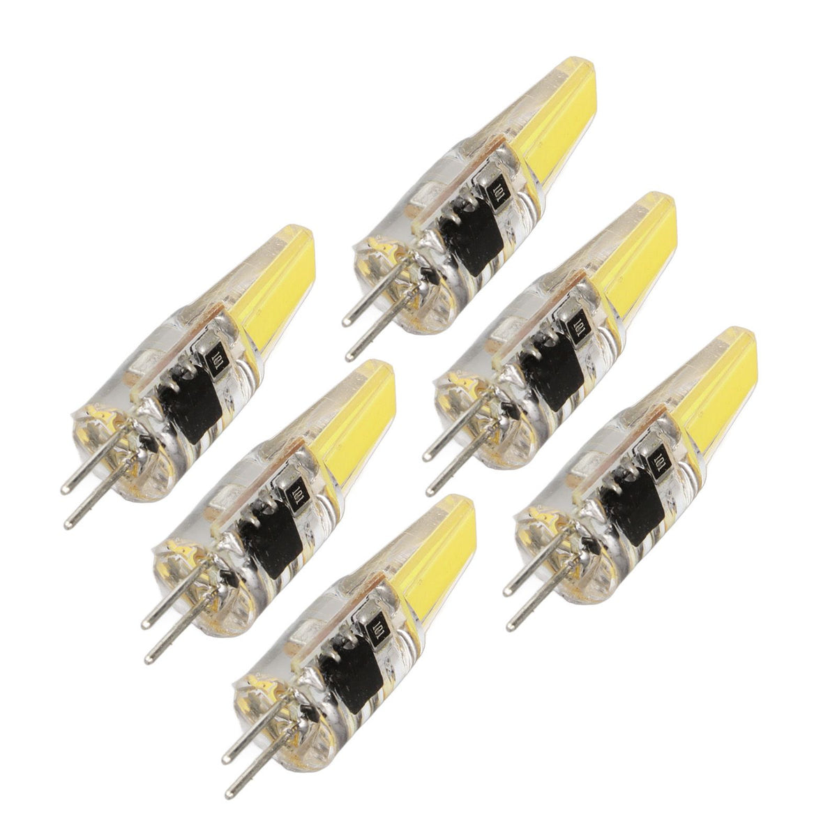 6 Pcs 6W 500LM G4 Bulb LED COB Silica Gel Energy Saving Lamp Bulb for Ceiling Lamp Wall Lamp Table Lamp 220V Cold White
