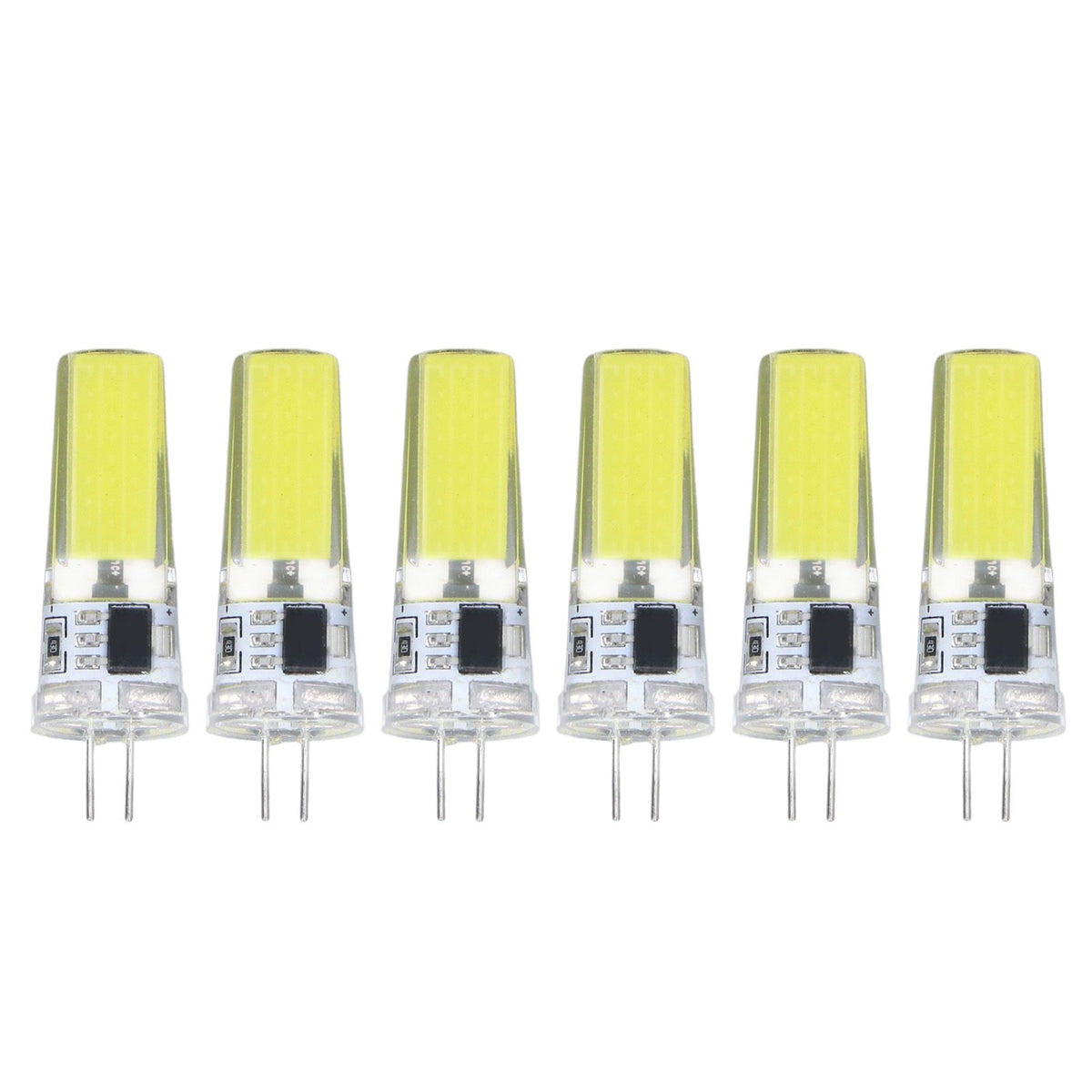 6 Pieces G4 LED Bulbs 9W Dimmable COB Lamp 500LM for Home Ceiling Landscape Chandelier Lamps 6500K White Light