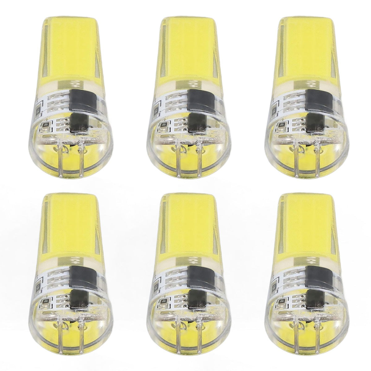 6 Pieces G4 LED Bulbs 9W Dimmable COB Lamp 500LM for Home Ceiling Landscape Chandelier Lamps 6500K White Light
