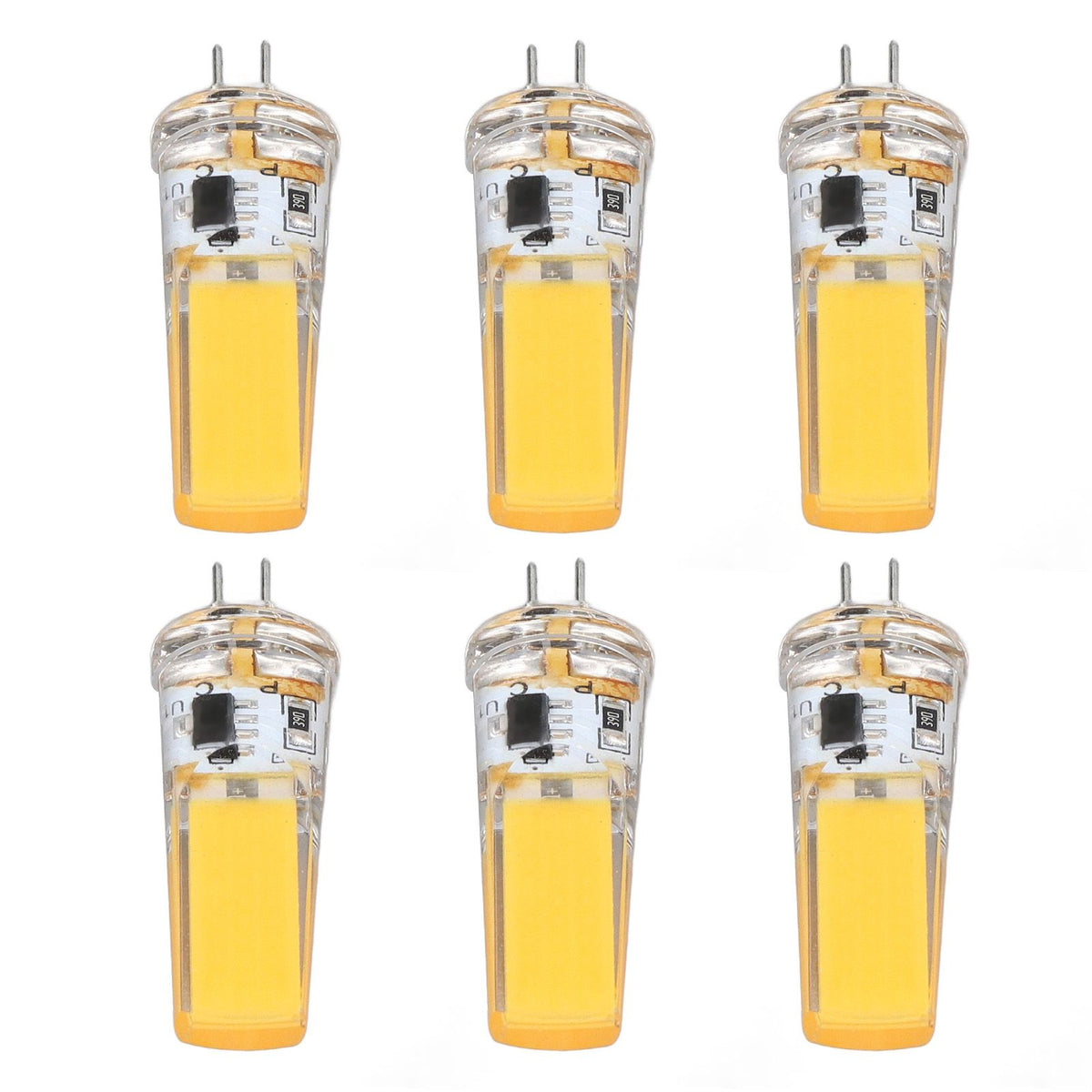 6 Pieces G4 LED Bulbs 9W Dimmable COB Lamp 500LM for Home Ceiling Landscape Chandelier Lamps 3000K Warm Light