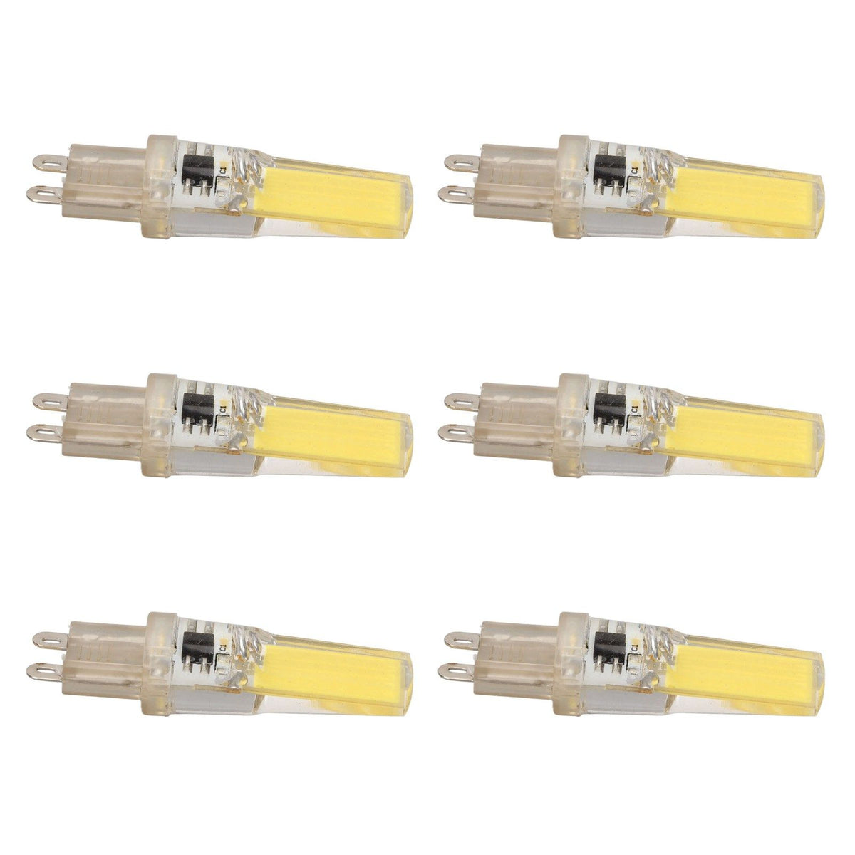 6pcs G9 LED Light Bulb COB Dimmable Professional G9 LED Bulb Replacement for Wall Lamps Table Lamps 220V White Light