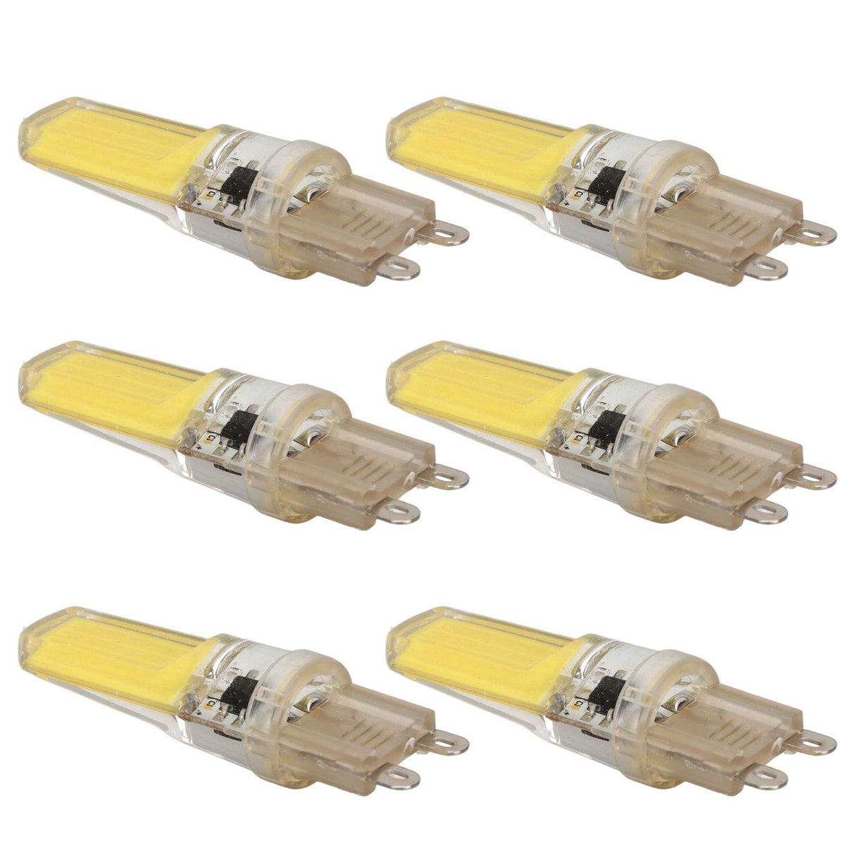 6pcs G9 LED Light Bulb COB Dimmable Professional G9 LED Bulb Replacement for Wall Lamps Table Lamps 220V White Light
