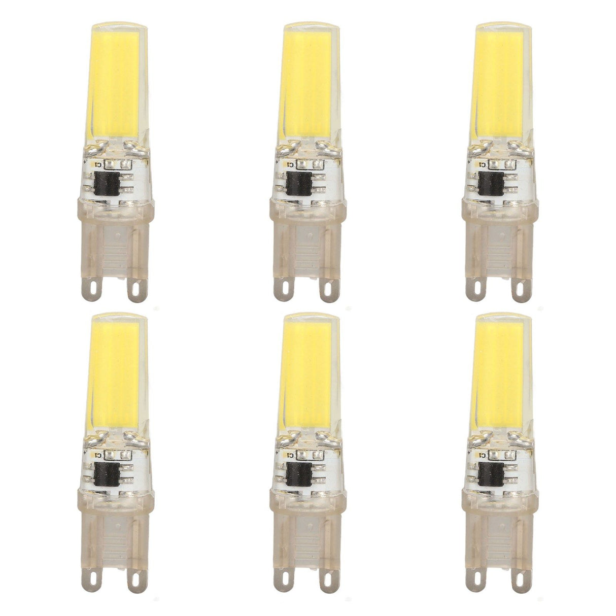 6pcs G9 LED Light Bulb COB Dimmable Professional G9 LED Bulb Replacement for Wall Lamps Table Lamps 220V White Light