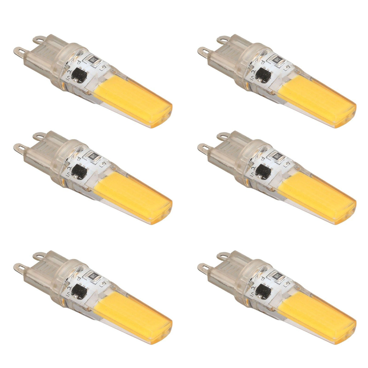 6pcs G9 LED Light Bulb COB Dimmable Professional G9 LED Bulb Replacement for Wall Lamps Table Lamps 220V Warm Light