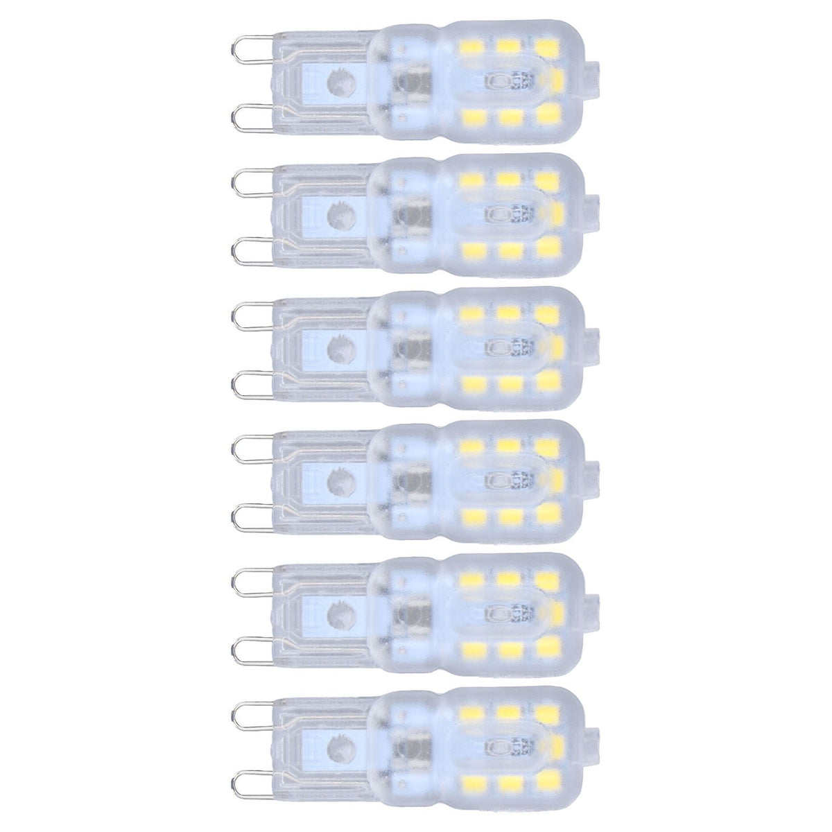 G9 Bulb Dimmable Eye Protection Energy Saving 14 LEDs 3W Light Bulb for Chandelier Table Lamp 6pcs White Light 220V