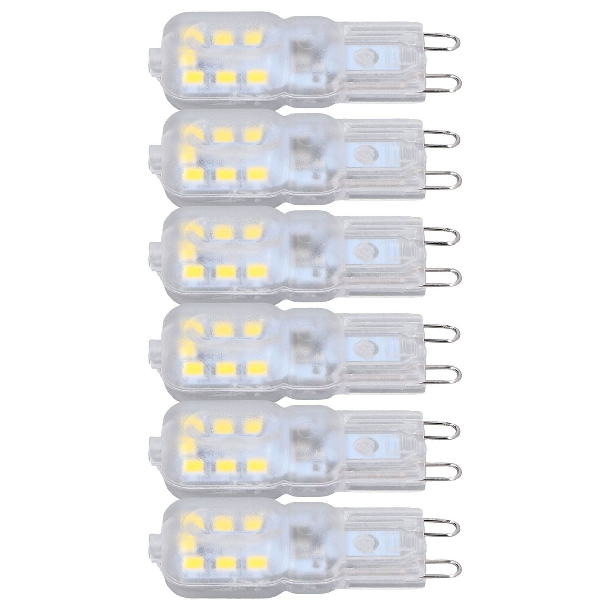 G9 Bulb Dimmable Eye Protection Energy Saving 14 LEDs 3W Light Bulb for Chandelier Table Lamp 6pcs White Light 220V