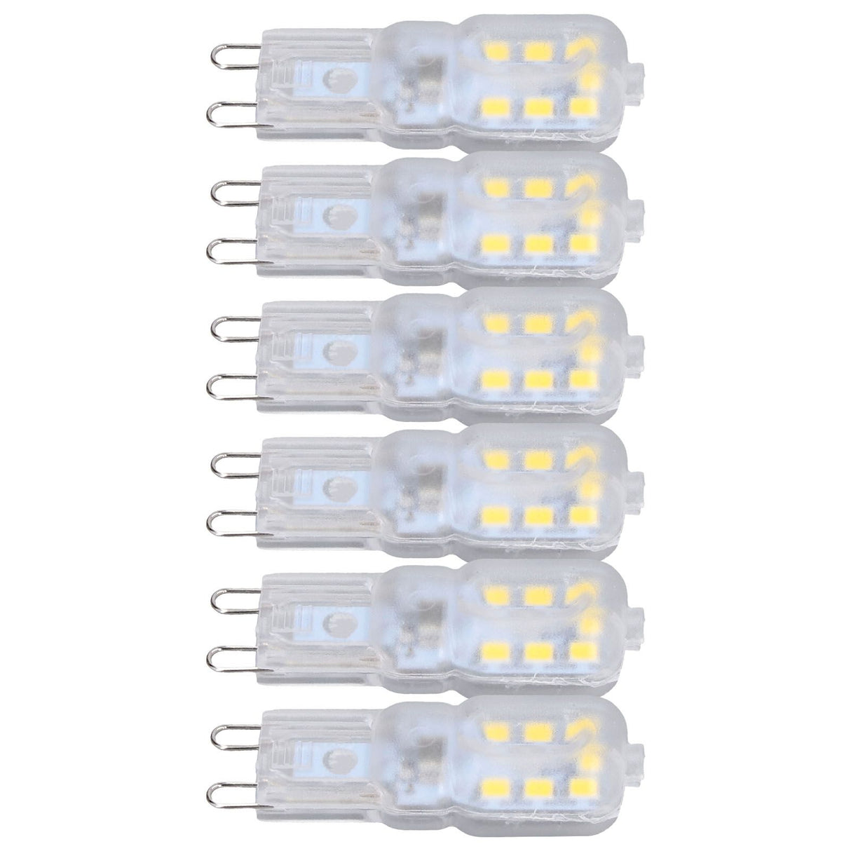 G9 Bulb Dimmable Eye Protection Energy Saving 14 LEDs 3W Light Bulb for Chandelier Table Lamp 6pcs White Light 220V