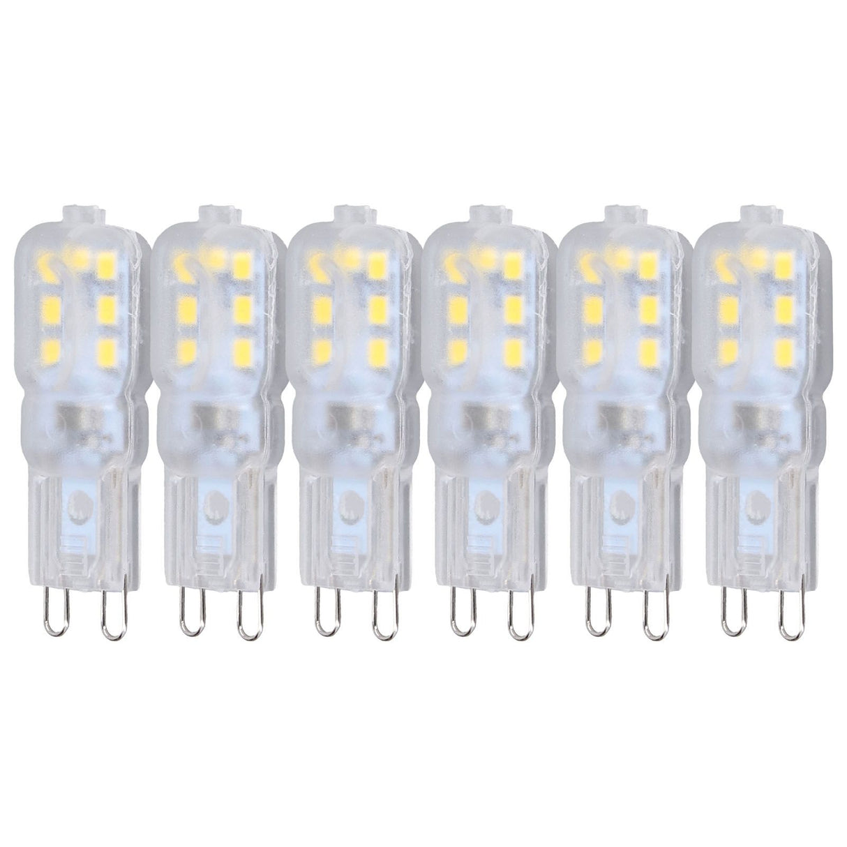 G9 Bulb Dimmable Eye Protection Energy Saving 14 LEDs 3W Light Bulb for Chandelier Table Lamp 6pcs White Light 220V