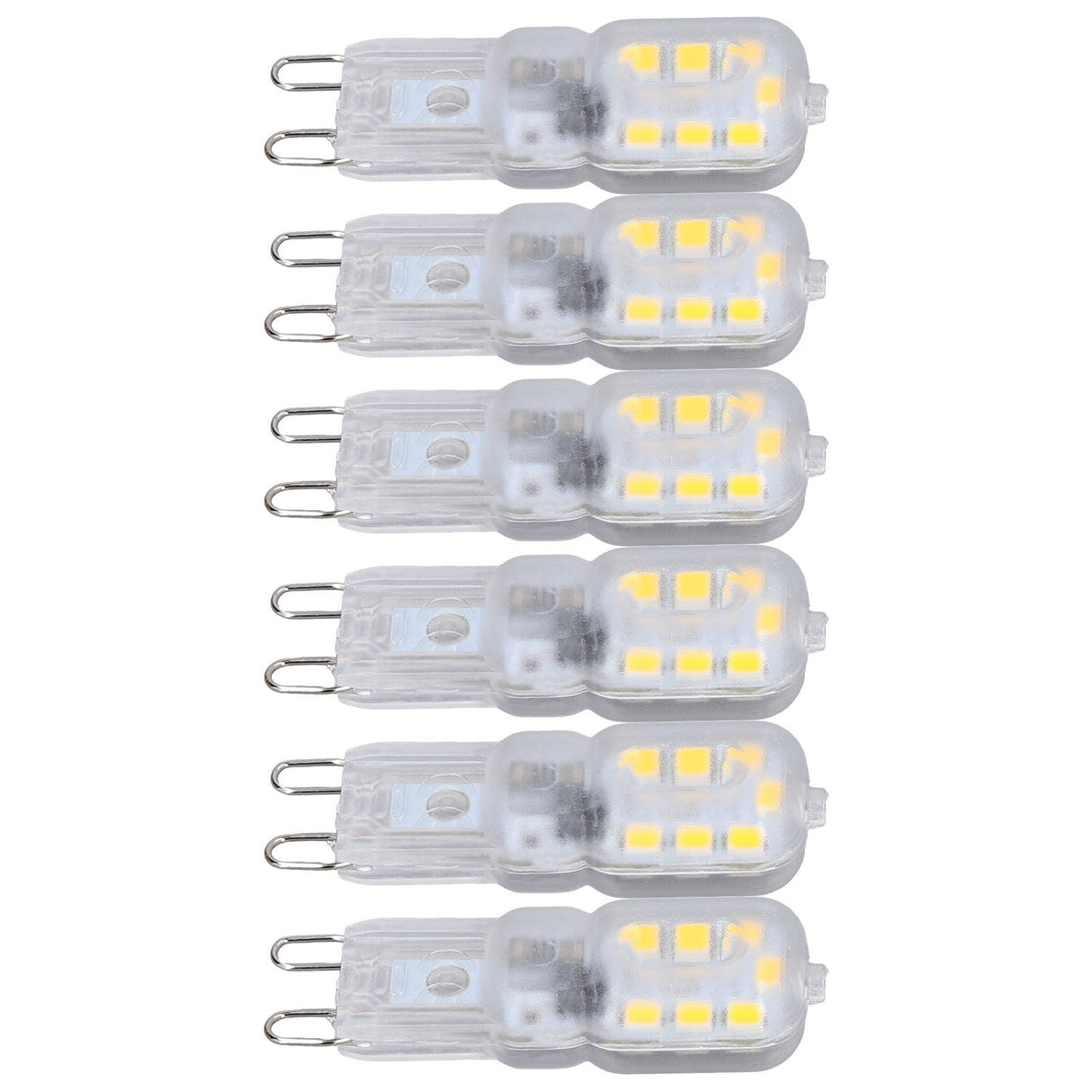 G9 Bulb Dimmable Eye Protection Energy Saving 14 LEDs 3W Light Bulb for Chandelier Table Lamp 6pcs Natural Light 220V