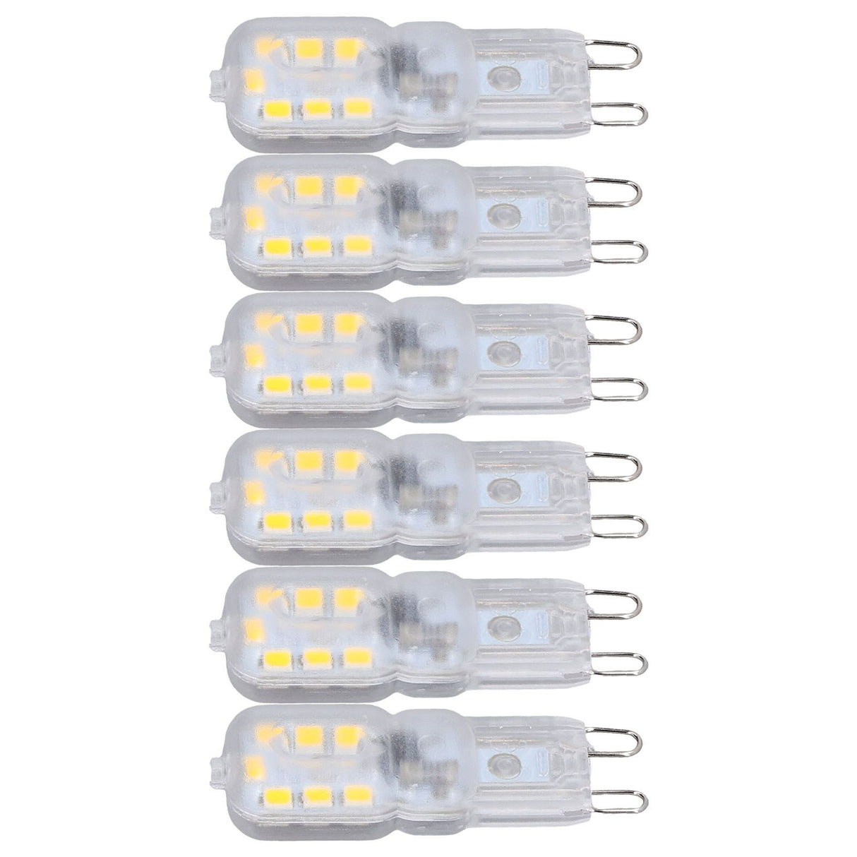 G9 Bulb Dimmable Eye Protection Energy Saving 14 LEDs 3W Light Bulb for Chandelier Table Lamp 6pcs Natural Light 110V