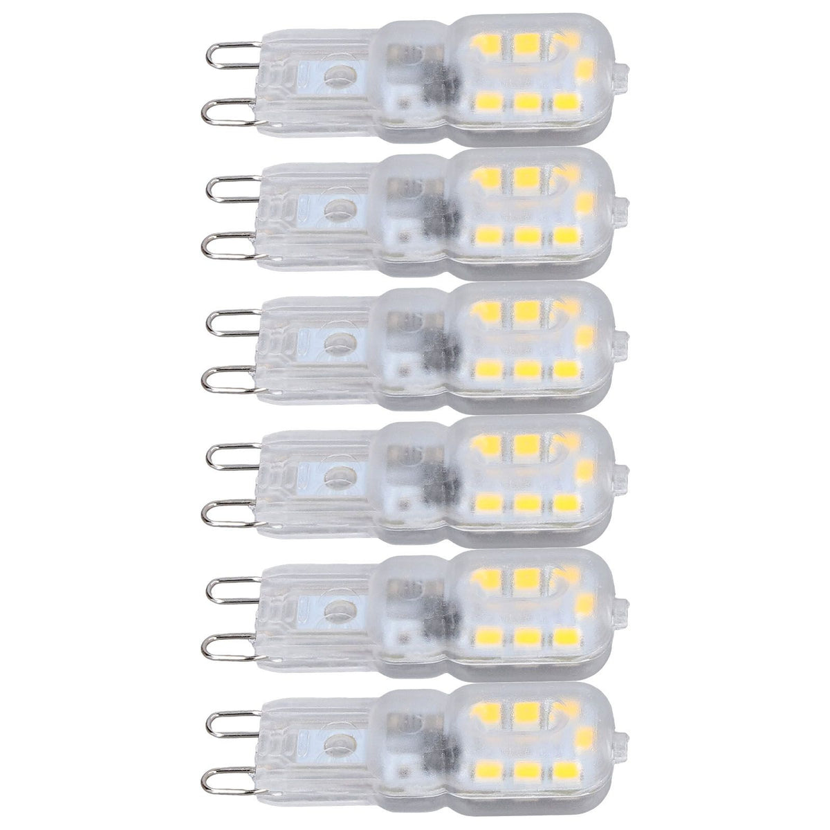 G9 Bulb Dimmable Eye Protection Energy Saving 14 LEDs 3W Light Bulb for Chandelier Table Lamp 6pcs Natural Light 110V