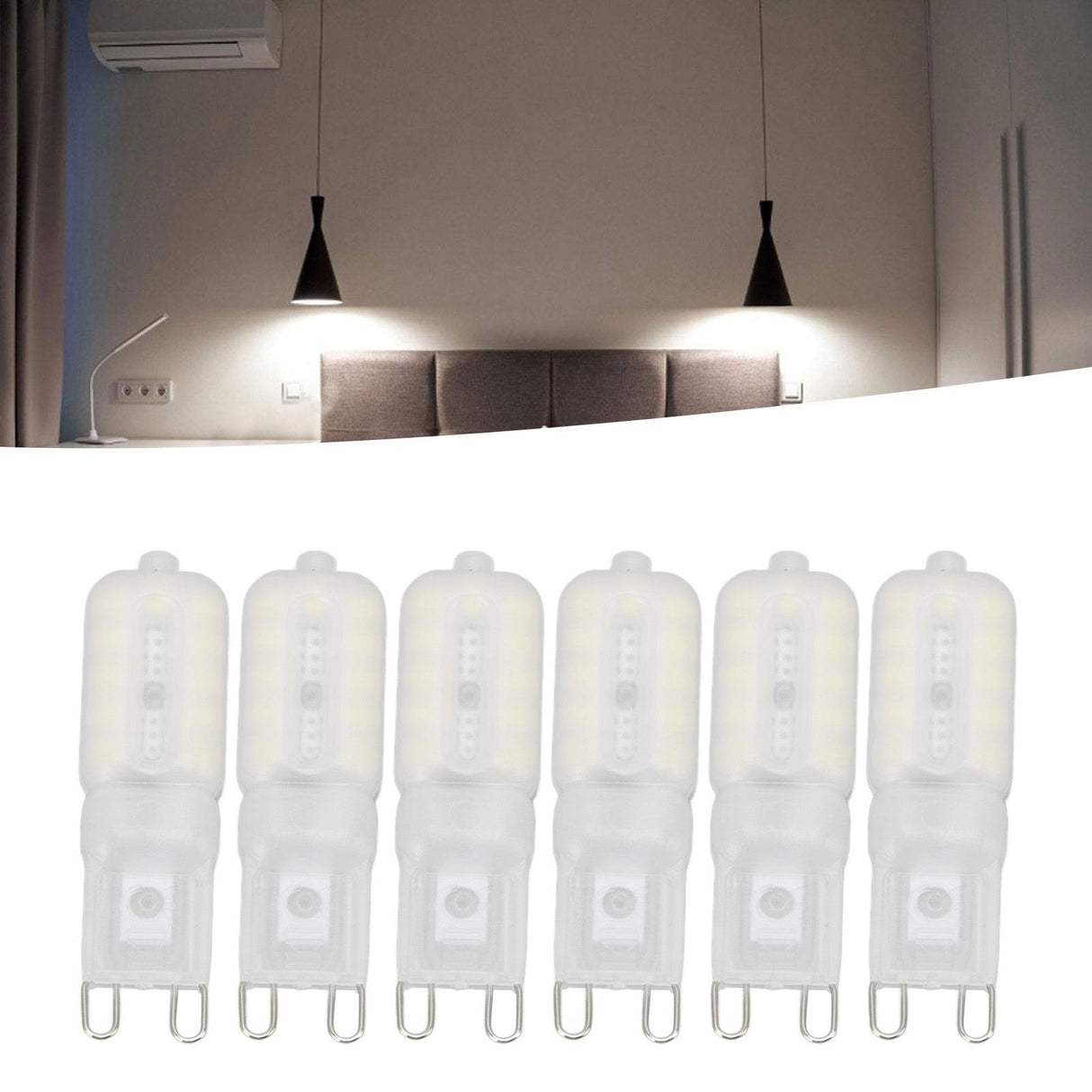 G9 Light Bulb Dimmable Eye Protection Energy Saving 5W 22 LED Small Bulbs for Ceiling Lamp Desk Lamp 6pcs White Light 220V
