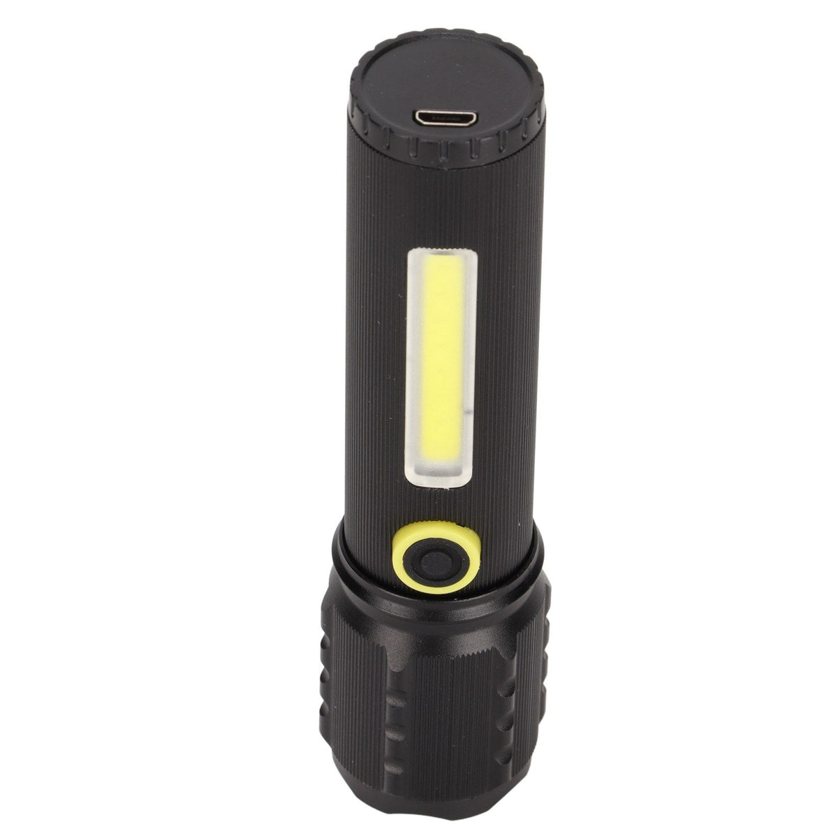 Mini Flashlight Strong Light 3 Modes Telescopic Zoom Portable Rechargeable for Camping Emergency Outdoor
