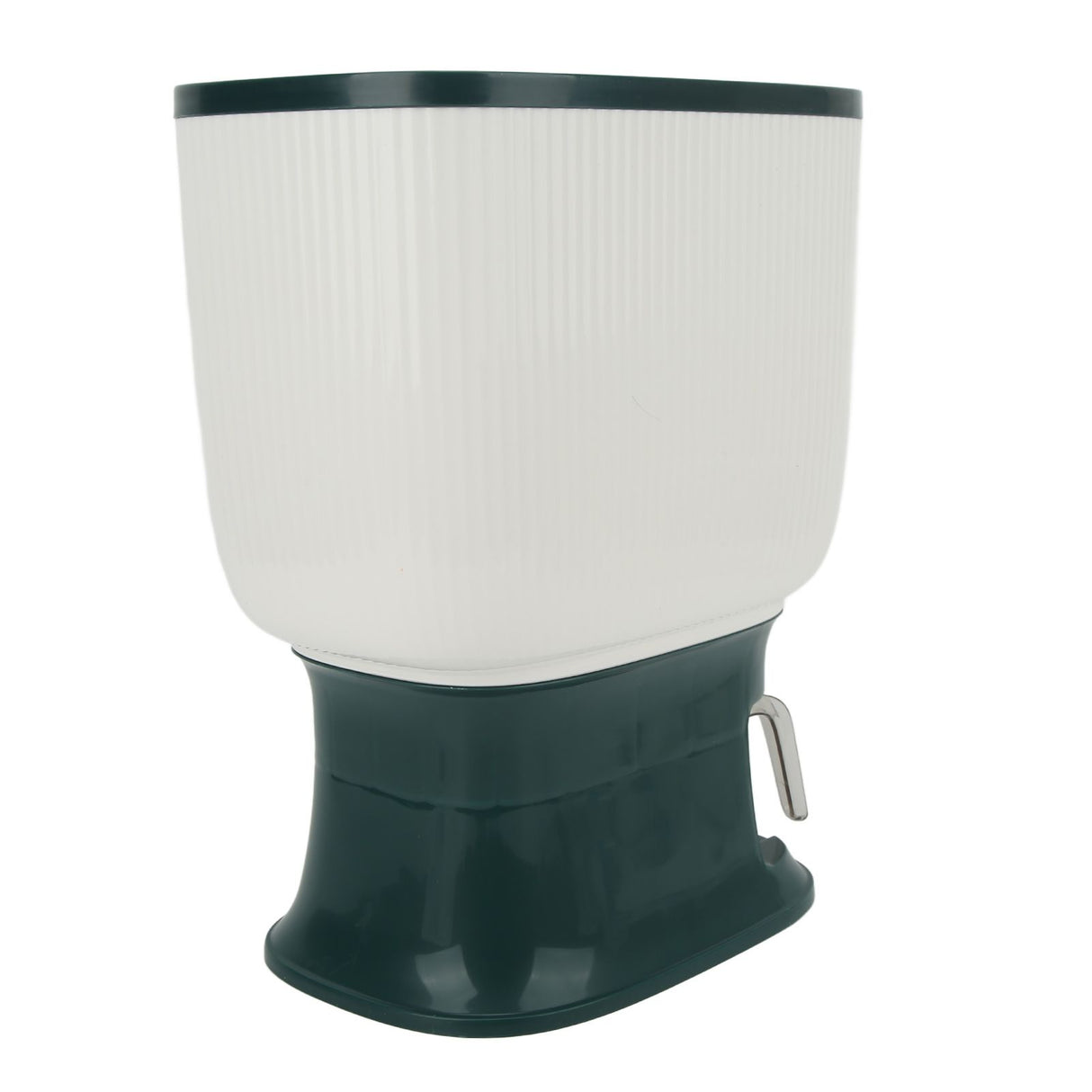 Household Rice Dispenser Large Capacity Automatic Rebound Food Grain Storage Container with Cup Green