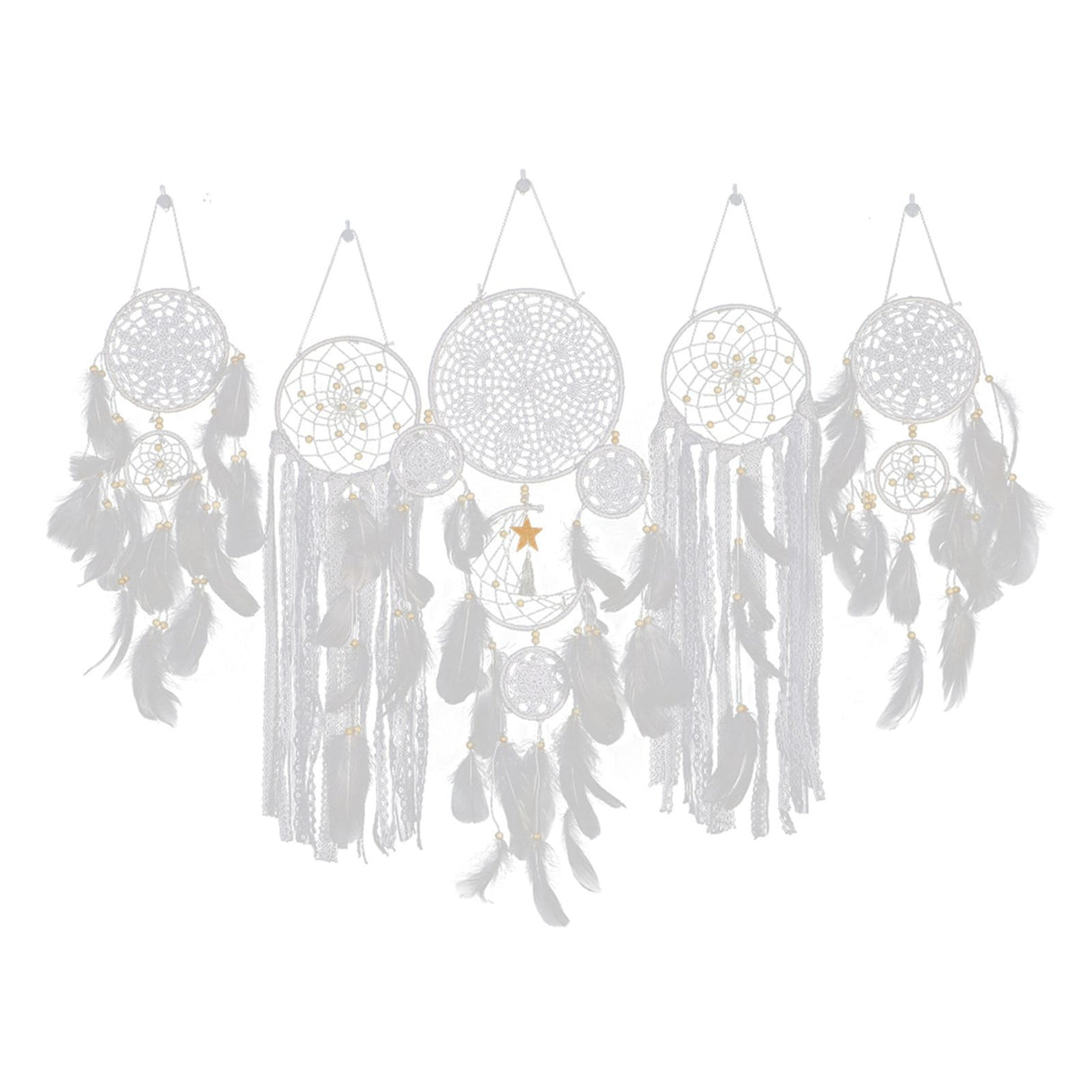 Bedside Dream Catcher Moon and Star Wall Decoration Hanging Decor
