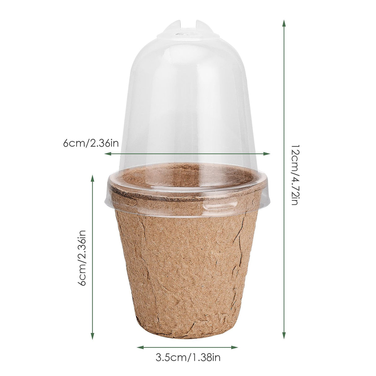 Seedling Cup Biodegradable Planter Pots With Humidity Dome Plant Nursery Pots