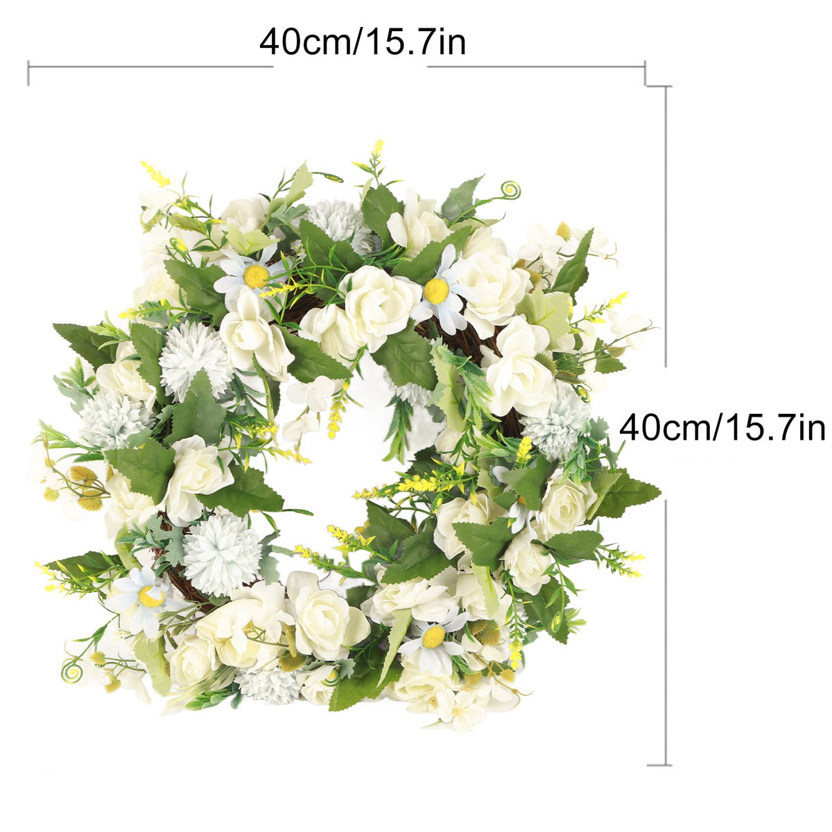 Gardenia Wreath American Holiday Home Decoration Door Hanging