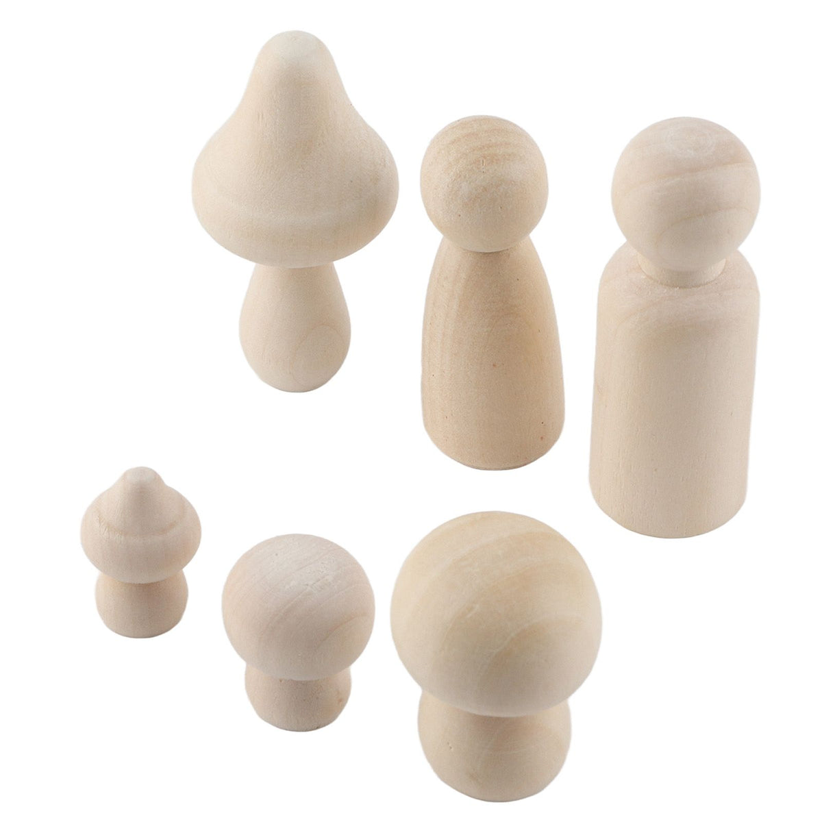 Mini DIY Wood Mushroom Crafts Unpainted Crafts Unfinished Wooden Mushroom