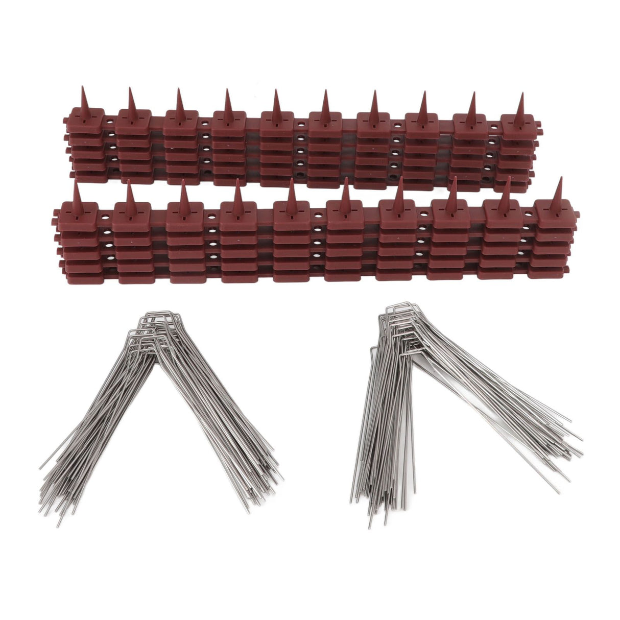 Bird Spikes 15 Feet Stainless Steel Pigeon Deterrent Spikes for Fence Roof Mailbox Window SK430 (2+2)