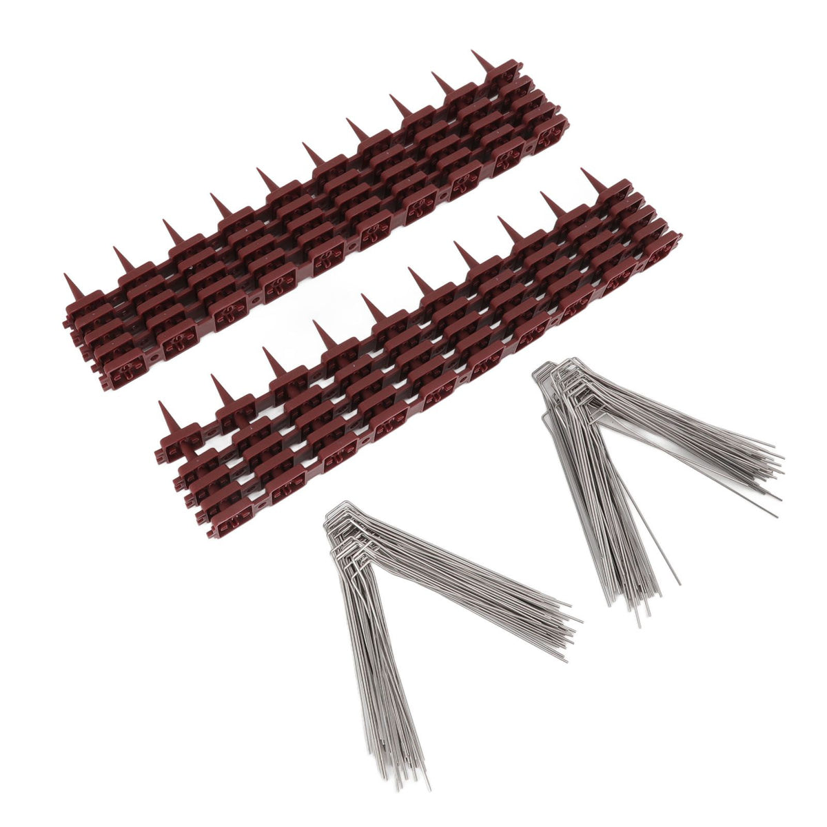 Bird Spikes 15 Feet Stainless Steel Pigeon Deterrent Spikes for Fence Roof Mailbox Window SK430 (4+2)