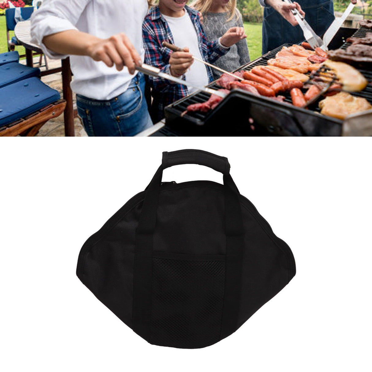 Frying Pan Bag Case Oxford Grill Plate Carry Portable Outdoor BBQ Tool Beach Picnic Accessories Small