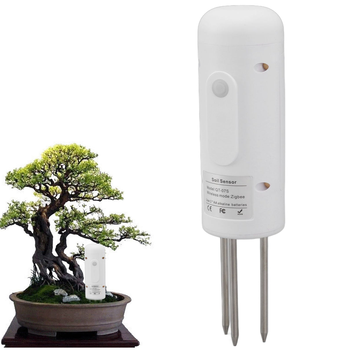 Wireless Soil Sensor Temperature and Humidity Measuring Tool for Zigbee Gardening Potted Plant Soil Monitor