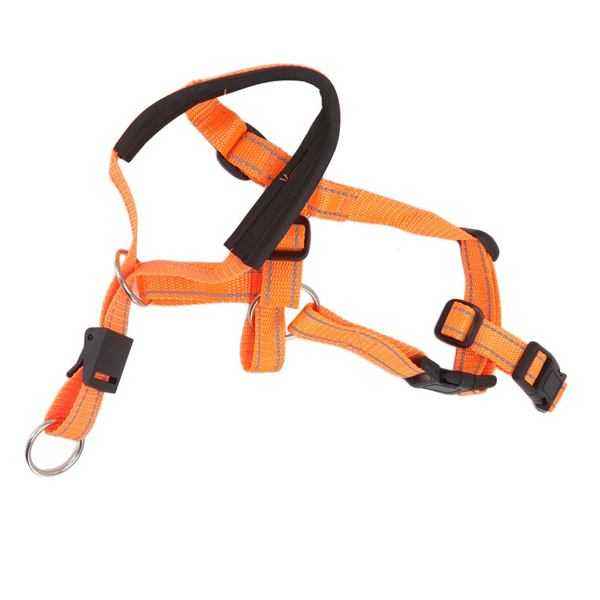 Dog Head Collar Breathable Dog Head Harness Dog Mouth Cover with Adjustable Strap for Outdoor Orange XL